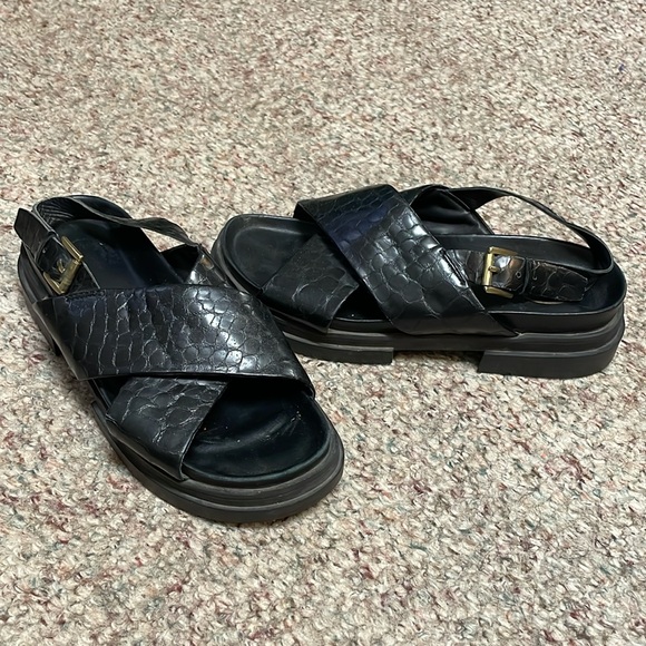 Ash Sue lug sole leather ankle strap sandals - Picture 1 of 9